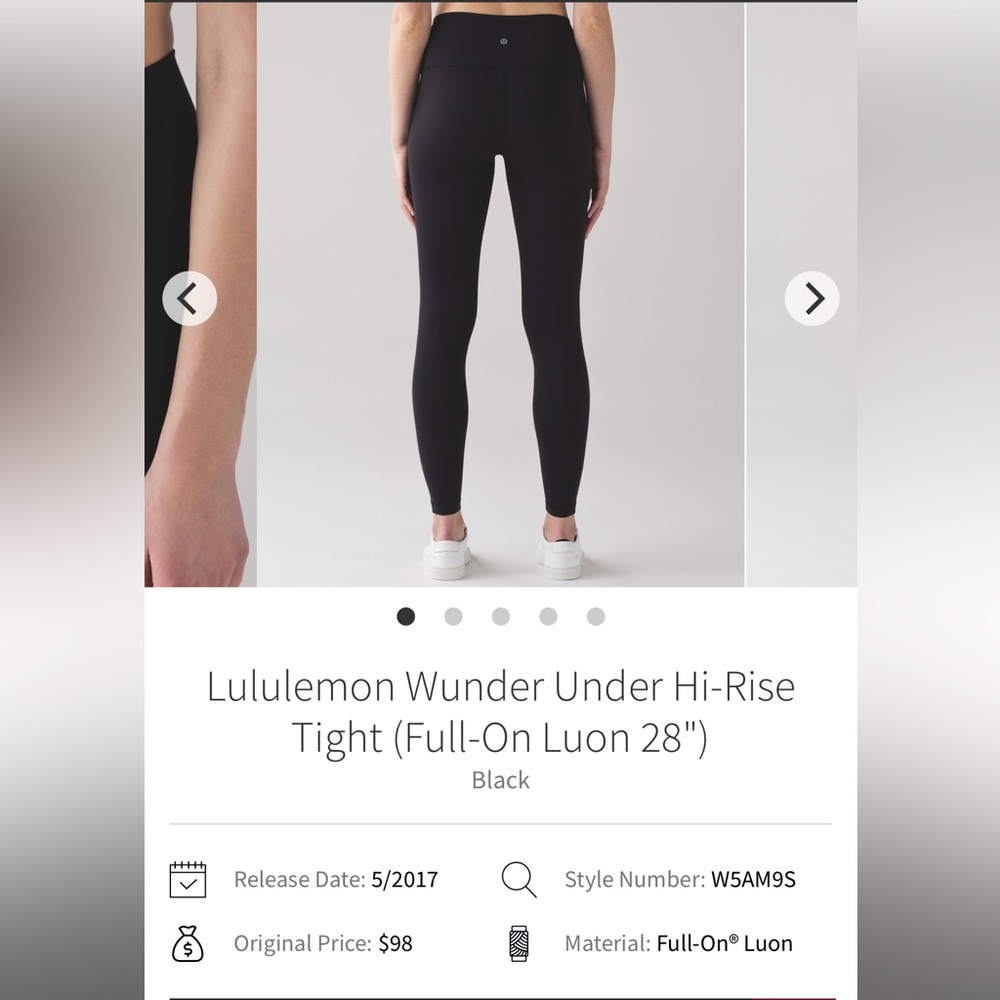 Lululemon Wunder under hi-rise leggings